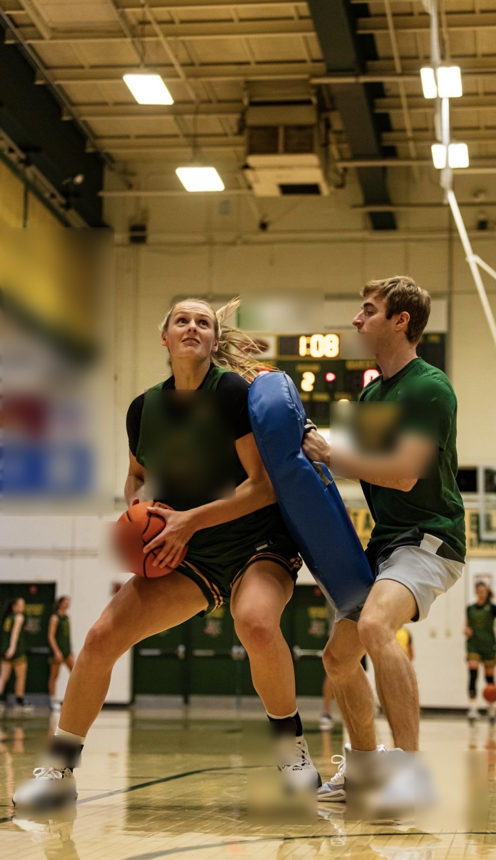 Alec Kerdell working a drill with Anna